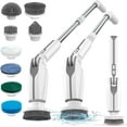 thumbnail image 1 of Leebein Electric Spin Scrubber, 2024 Upgraded Electric Scrubber for Cleaning, Spin Scrubber with Long Handle & 8 Replaceable Brush Heads,for Bathroom, Floor(White), 1 of 7