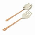 thumbnail image 1 of Leeber 72523 11 in. Hammered Salad Server Set, Silver & Copper, 1 of 1