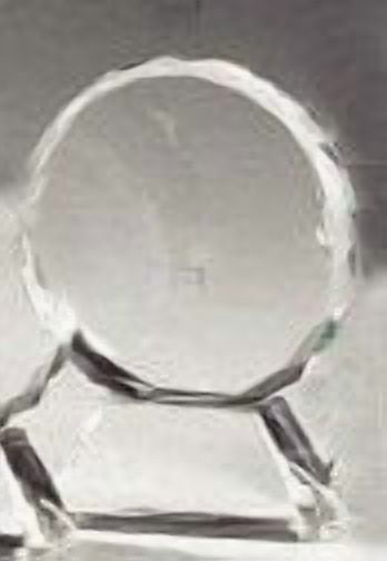 Elegance Silver Round Award, Medium, 4.5"optical Crystal