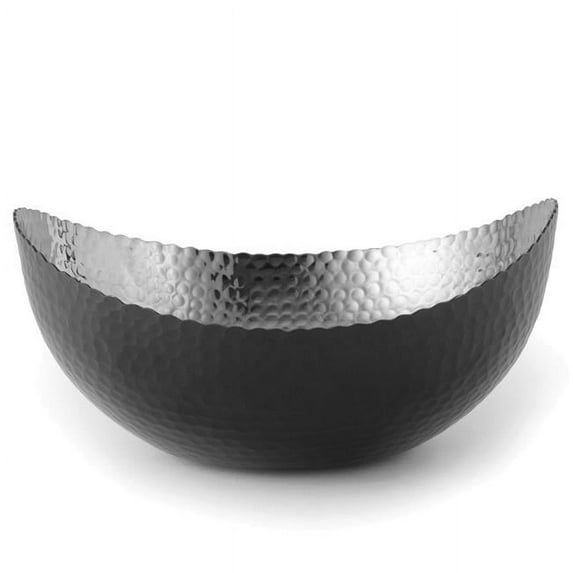 Leeber 72075 8.25 x 7.5 in. Eclipse Bowl, Black & Nickel