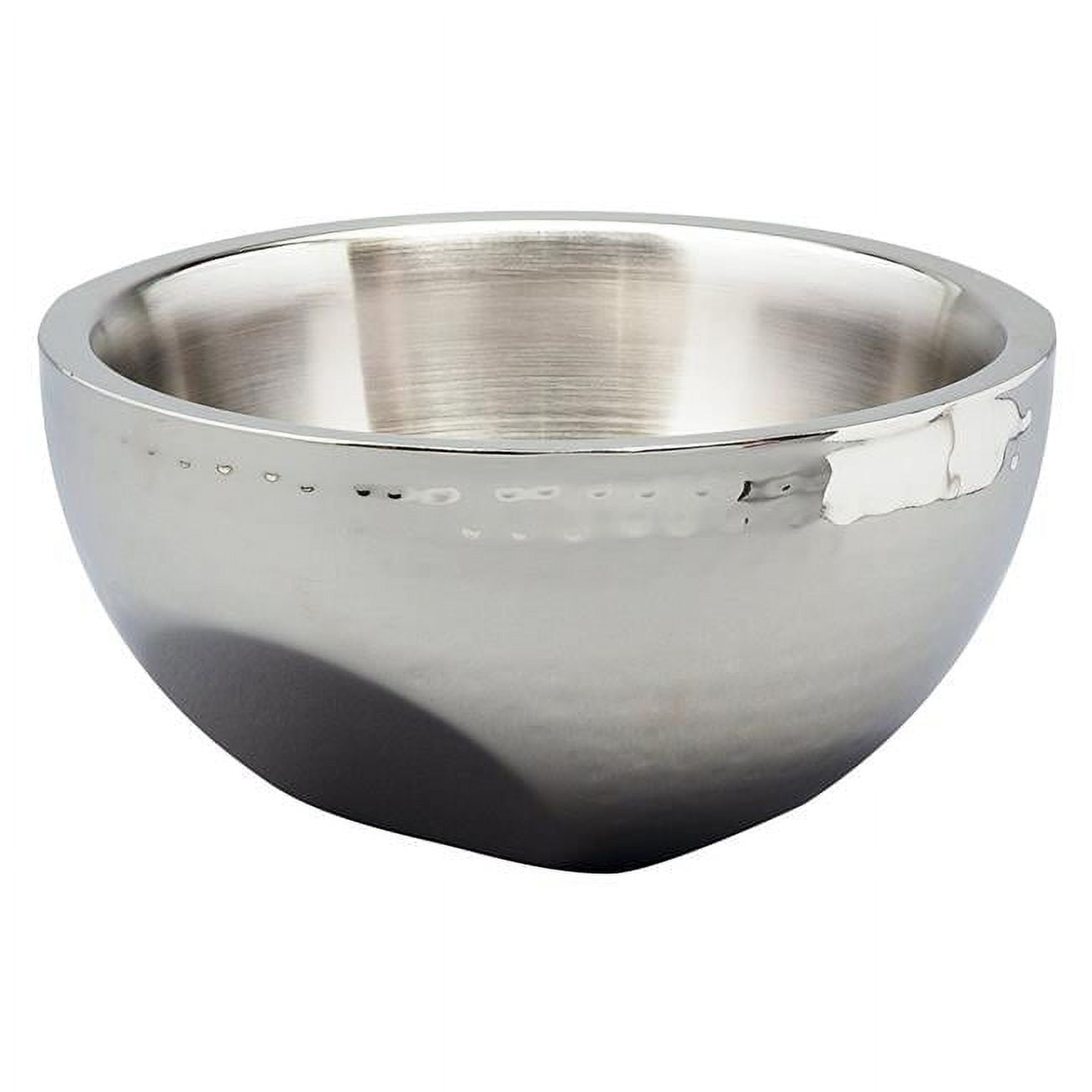 Leeber Serving Bowl, 8", Stainless Steel, Dual Angle, Doublewall