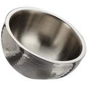Elegance Hammered 10-Inch Stainless Steel Dual Angle Doublewall Serving Bowl, Silver