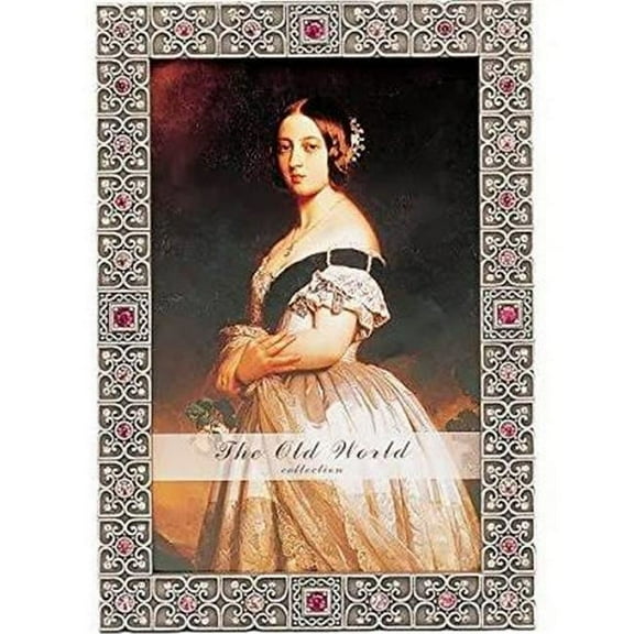 Leeber 83952 4 x 6 in.Jewel Frame Amethyst Picture Frame, Red