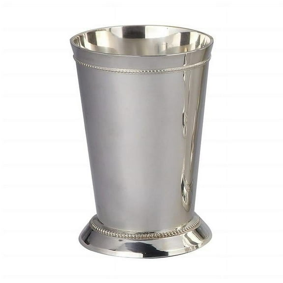 Elegance Silver 90372 Silver Plated Small Beaded Mint Julep Cup, 6 oz.