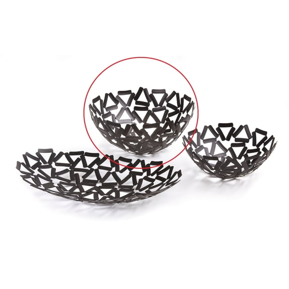 Leeber Black Round Basket, 11"
