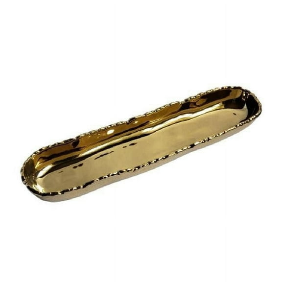 Leeber Gold Rock Cracker Tray, 14.5 X .3.5 X 1.75