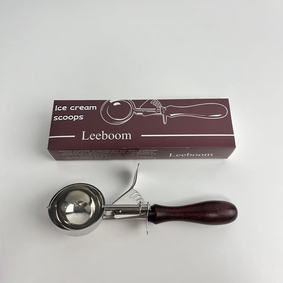 Leeboom Ice cream scoops,Vintage Trigger Ice Cream Scoop, Brown