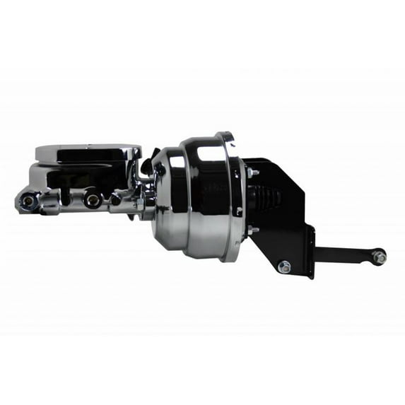 Leed Brakes 8 Inch Dual Power Booster, 1 1/8 Inch Bore Master (Chrome)
