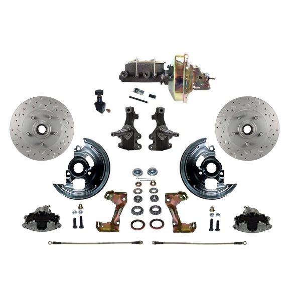 Leed Brakes Power 2in Drop Spindle Kit With Drilled Rotors