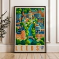 thumbnail image 1 of Leeds Travel Print - England Wall Art Poster, Yorkshire Illustration Artwork, Uk Home & Office Decor, United Kingdom Gift Idea Wall Art, Modern Wall Decor, 8x12 UNFRAMED, 1 of 2