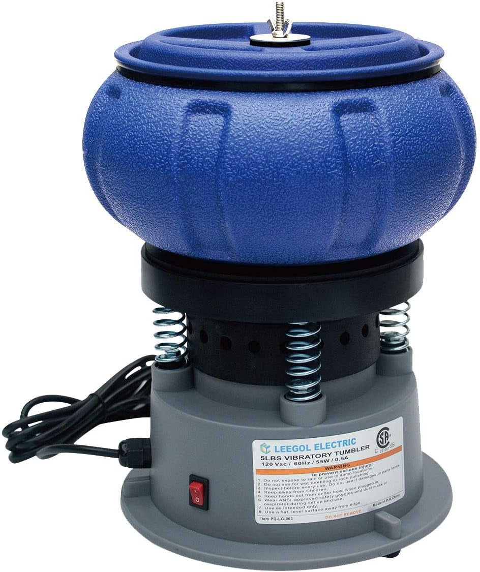 Leegol Electric 5LB Vibratory Tumbler Bowl Tumbling Polishing Machine Polishing Small Metal