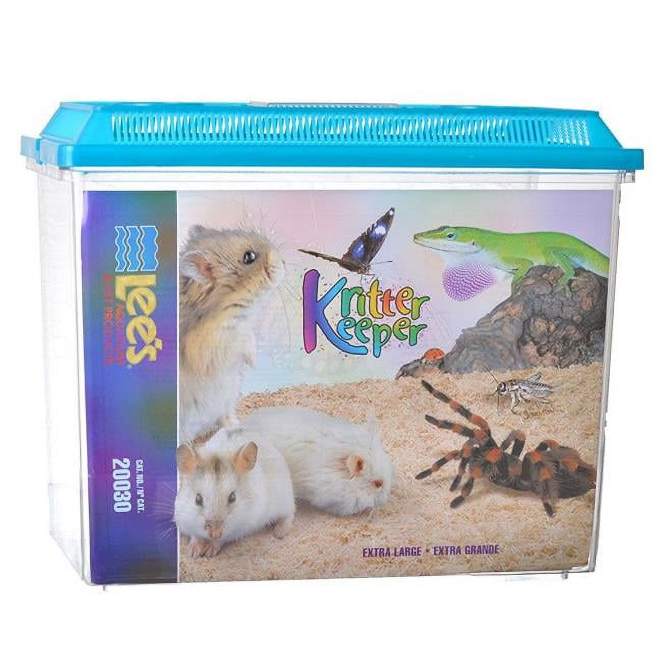 Lees 20030 Kritter Keeper with Lid, Extra Large - 15.87 x 8.37 x 12.08 in.