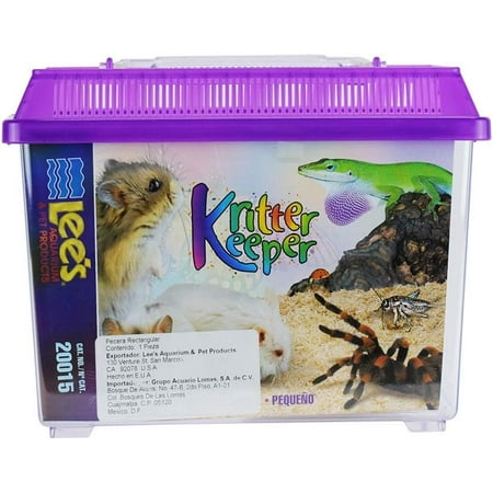 Lee's Kritter Keeper Rectangle with Lid for Small Animals, Small Size