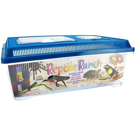 Lees Reptile Ranch Ventilated Reptile and Amphibian Rectangle Habitat with Lid