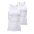 thumbnail image 1 of Leesechin 2 Pack Compression Shirt Men Slimming Body Shaper Vest Sleeveless Tank Top Workout Shirts, 1 of 4