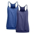 thumbnail image 1 of Leesechin 2 Pack Tank Tops for Women Yoga Athletic Workout Tops Sleeveless Loose Fit Muscle Shirts Activewear, 1 of 6