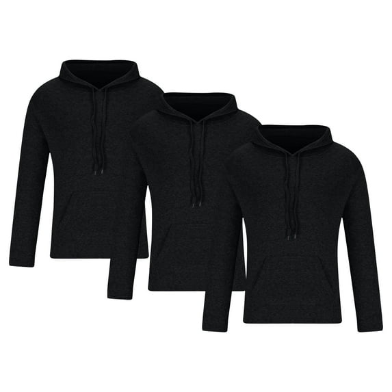 Leesechin 3 Pack Cotton Hoodies for Men Full Zip Up Mens Hoodies Fleece long sleeve Active Athletic Workout Sweatshirts for Men