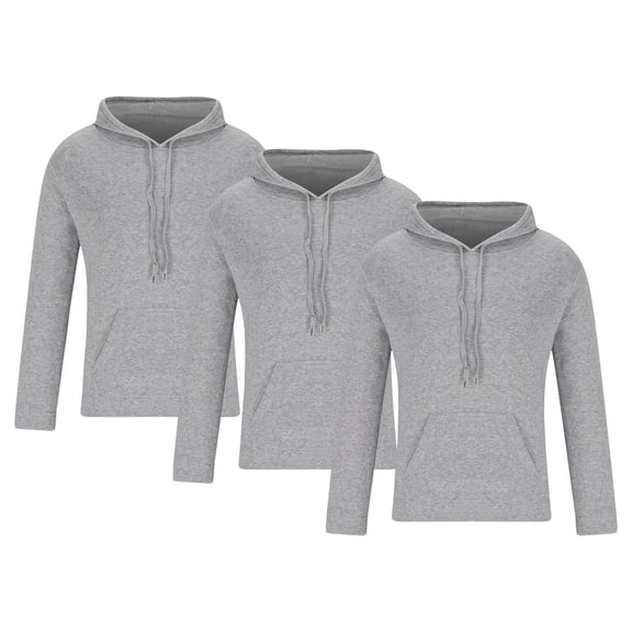Leesechin 3 Pack Cotton Hoodies for Men Full Zip Up Mens Hoodies Fleece long sleeve Active Athletic Workout Sweatshirts for Men