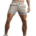 thumbnail image 1 of Leesechin Beach Shorts for Men Men's Casual Solid Color Casual Drawstring Pockets Elastic Sports Shorts, 1 of 3