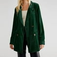 thumbnail image 1 of Leesechin Blazers for Women Gold Velvet Long Sleeved Top Suit Coat Long Sleeved Hoodless Casual Coat/jacket Suit Coat on Clearance, 1 of 4