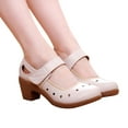 thumbnail image 1 of Leesechin Casual Shoes High Heels Thick Heels Sandals Women's Shoes White, 1 of 7