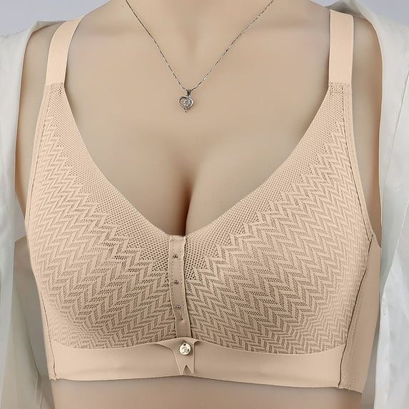 Leesechin Clearance Fashion Comfortable Woman's Lace Beauty Back Solid Strap Wrap Plus Size Bra