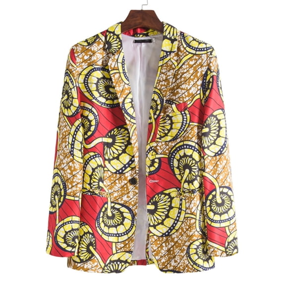Leesechin Clearance Men Casual Fashion Suit Collar Button Long Sleeve Blazer with Pocket Coat