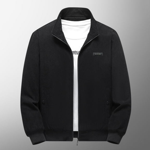 Leesechin Men's Fashion Big and Tall Cotton Jacket Corduroy Velvet Thickened Long Sleeve Lapel Oversize Coat