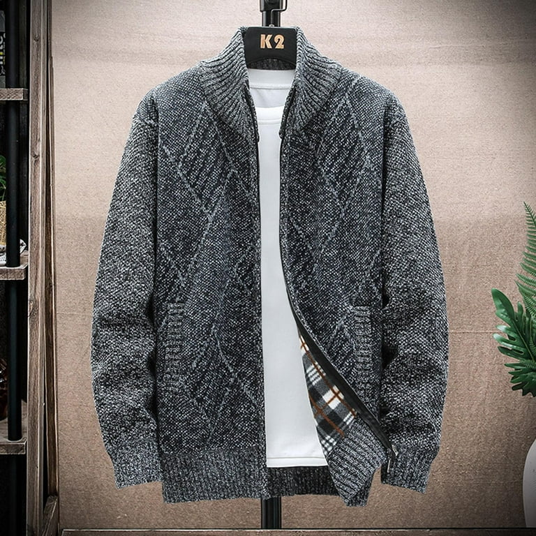 Thicken Double Pocket Long Sleeve Cardigan Thicken Double Pocket Long Sleeve Cardigan