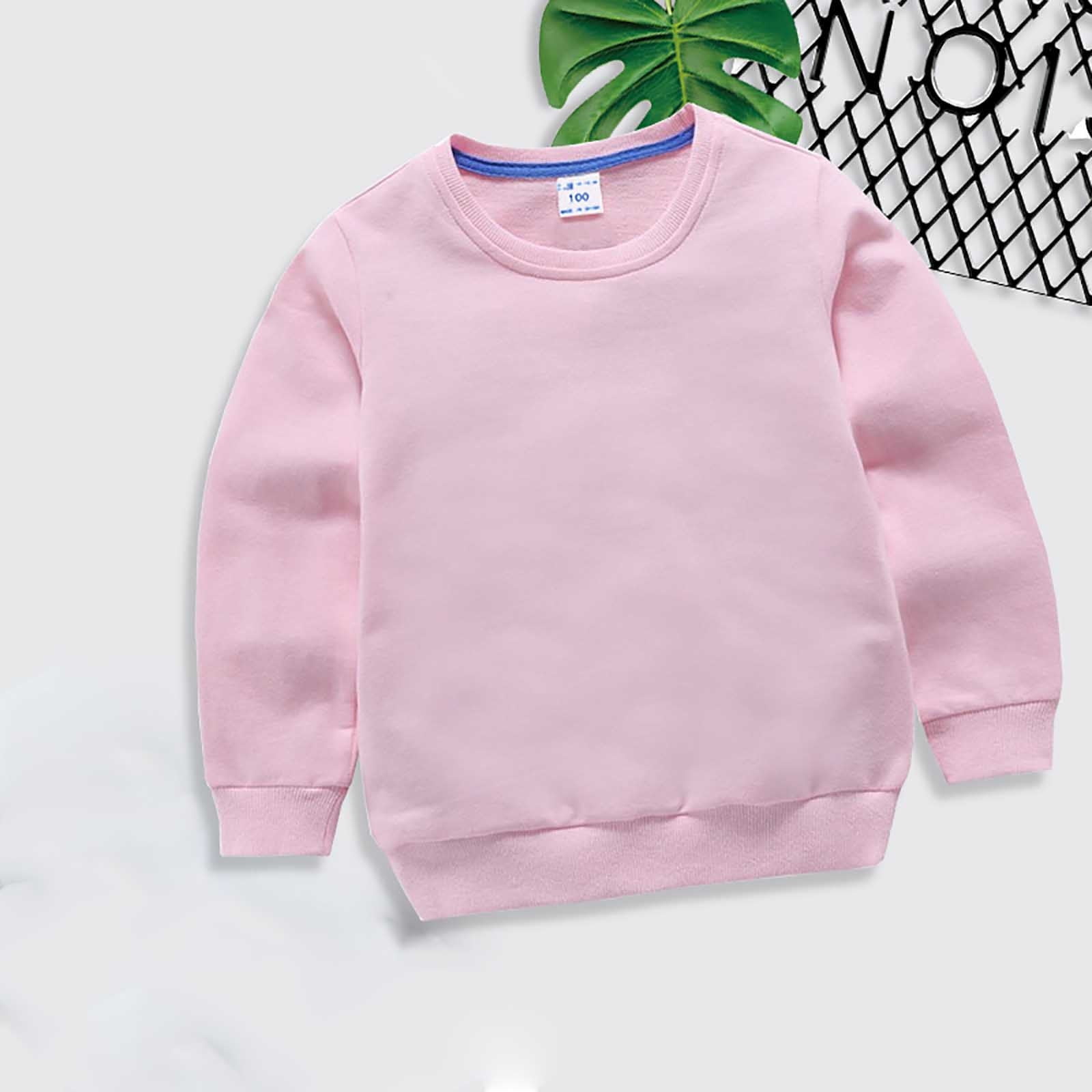 Leesechin Clearance Winter Kids Hoodies Boys Girls Children Solid Color Children's Sweater