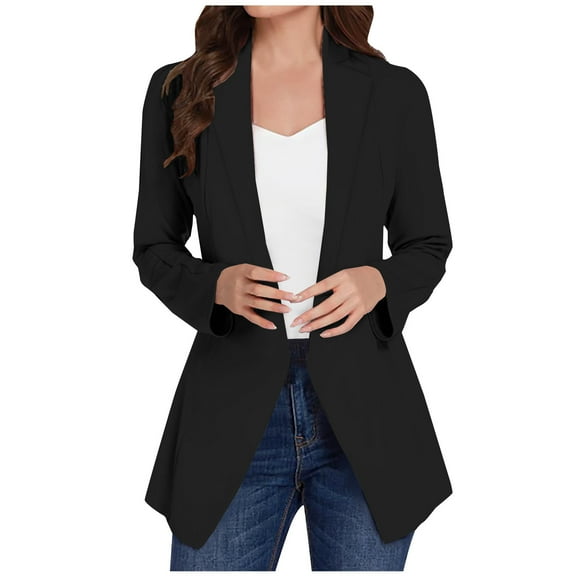Leesechin Women's Blake Long Blazer Black