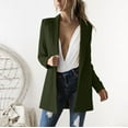 thumbnail image 1 of Leesechin Clearance Women's Casual Blazer Jackets Suit Colored Long Sleeve For Business Office Army Green, 1 of 7