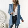 thumbnail image 1 of Leesechin Clearance Women's Casual Blazer Jackets Suit Colored Long Sleeve For Business Office Light Blue, 1 of 7