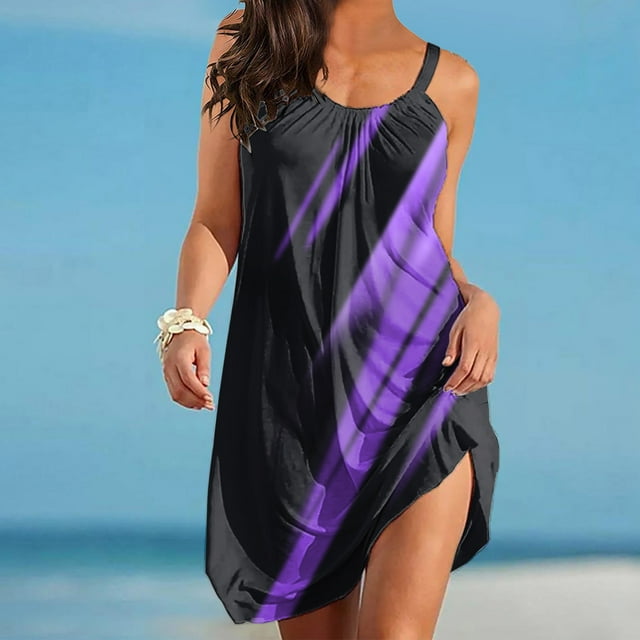 Leesechin Clearance Womens Dresses Plus Size Beach Dresses Hawaiian ...