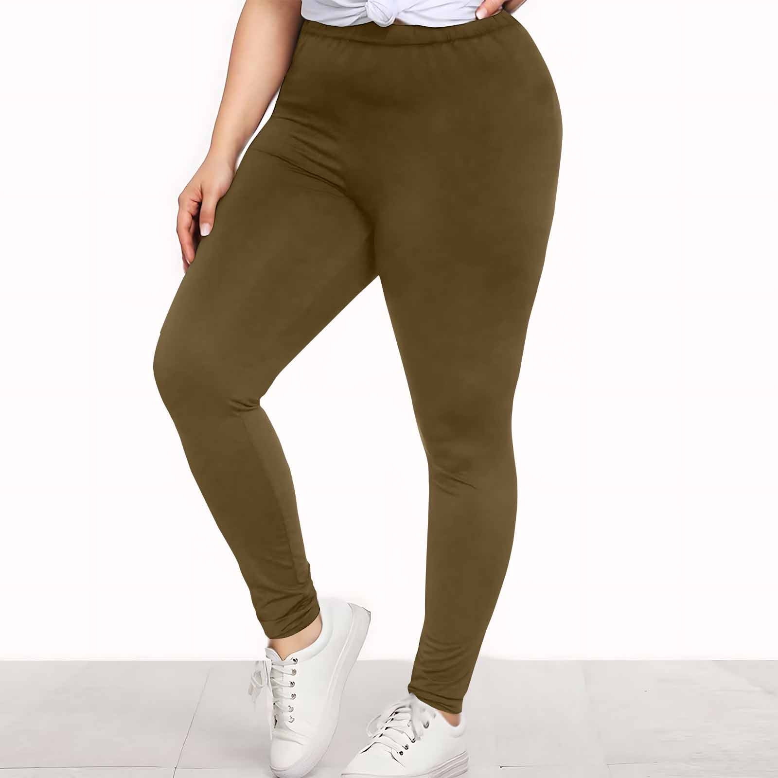 AHLW Buttery Soft High Waisted Yoga Pants For Women Elastic Skin Friendly Comfortable Yoga Leggings Dark Green