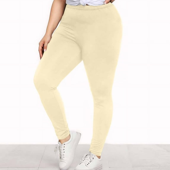 Leesechin Womens Leggings Plus Size Stretch Yoga Fitness Running Gym Cropped Trousers Active Pants