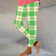 thumbnail image 1 of Leesechin Womens Leggings Plus Size Women's Plaid Printed Tight Yoga Pants Long Pants Inside and Outside Can Wear Leggings Yoga Pants, 1 of 4