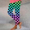thumbnail image 1 of Leesechin Womens Leggings Plus Size Women's Plaid Printed Tight Yoga Pants Long Pants Inside and Outside Can Wear Leggings Yoga Pants, 1 of 4