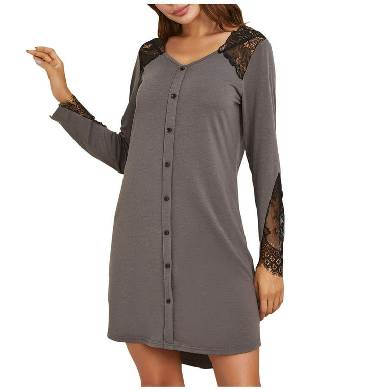 https://i5.walmartimages.com/seo/Leesechin-Clearance-Womens-Pajamas-Sleepshirts-Solid-Color-V-neck-Nightshirts-Loose-Camisole-Lace-Long-Sleeves-Blouse-Casual-Tops-Dress-Gray-XL_afba775f-c412-4660-8065-92821749fa69.00f6656d59b85b8be47e2c56f1a7afcc.jpeg?odnHeight=768&odnWidth=768&odnBg=FFFFFF