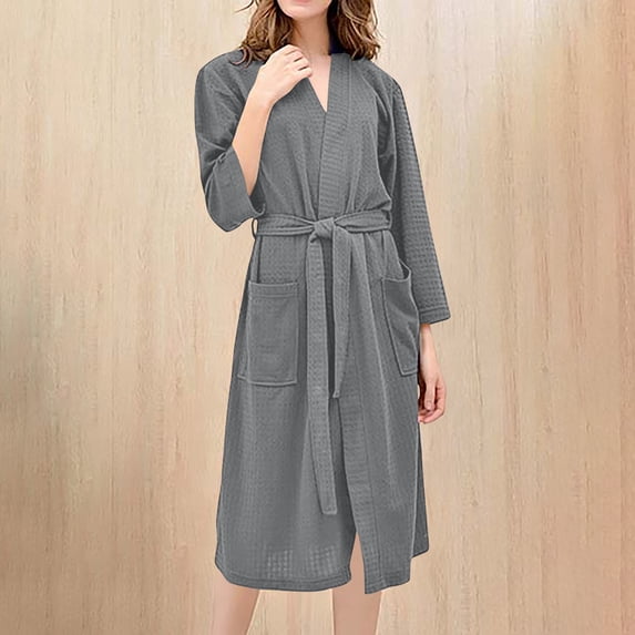 Leesechin Womens Plus Size Flannel Hooded Pajamas Bathrobe Long Pajamas Lovers Home Clothes