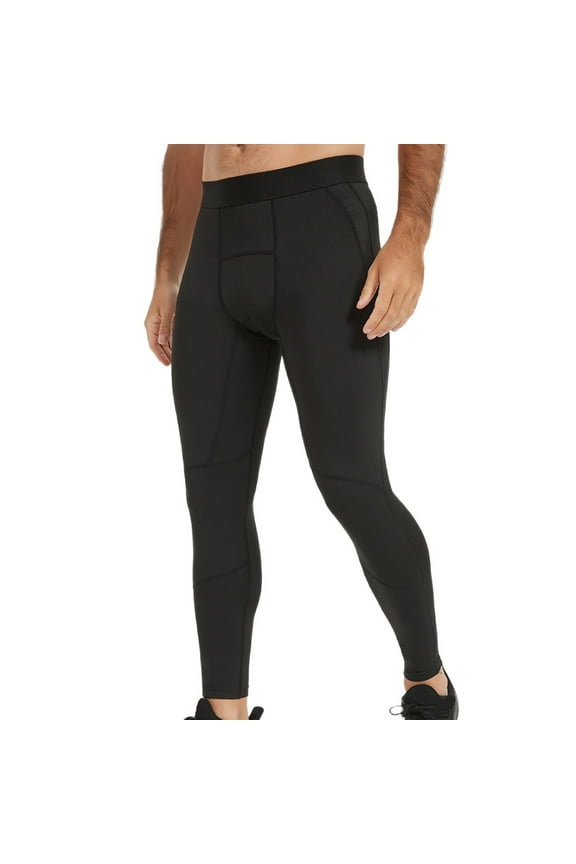 Leesechin Compression Pants for Men - Cycling Tights Leggings Running Quick Dry Sport Base Layer with Pockets Reflective Strips