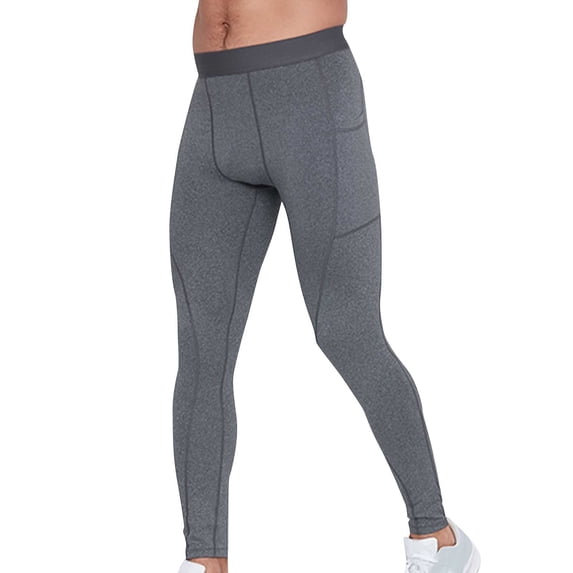 Leesechin Compression Pants for Men - Cycling Tights Leggings Running Quick Dry Sport Base Layer with Pockets Reflective Strips