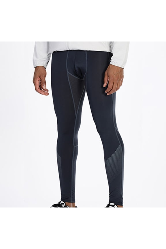 Leesechin Compression Pants for Men - Cycling Tights Leggings Running Quick Dry Sport Base Layer with Pockets Reflective Strips