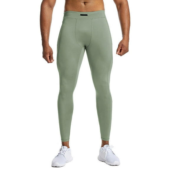 Leesechin Compression Pants for Men - Cycling Tights Leggings Running Quick Dry Sport Base Layer with Pockets Reflective Strips