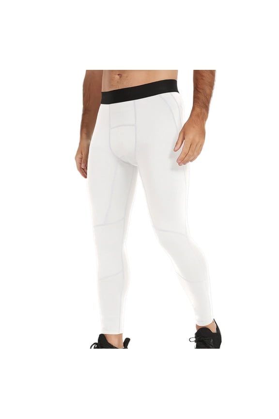 Leesechin Compression Pants for Men - Cycling Tights Leggings Running Quick Dry Sport Base Layer with Pockets Reflective Strips