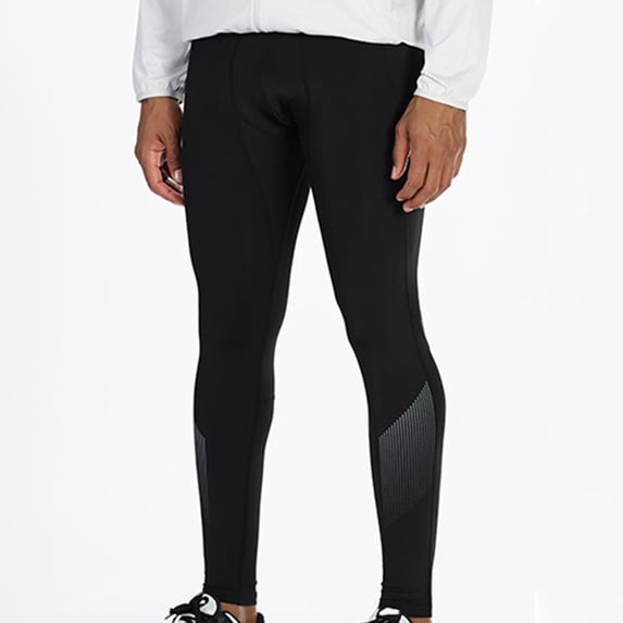 Leesechin Compression Pants for Men - Cycling Tights Leggings Running Quick Dry Sport Base Layer with Pockets Reflective Strips