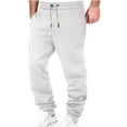 thumbnail image 1 of Leesechin Cotton Joggers for Men Casual Loose Fit Big and Tall Drawstring Sweatpants Workout Athletic Running Pants, 1 of 6