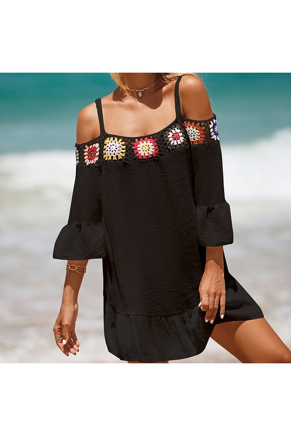 Leesechin Kimonos for Women Cardigan Trendy Beach Lightweight Hem Cover Up Hollow-out Breathable Swimwear on