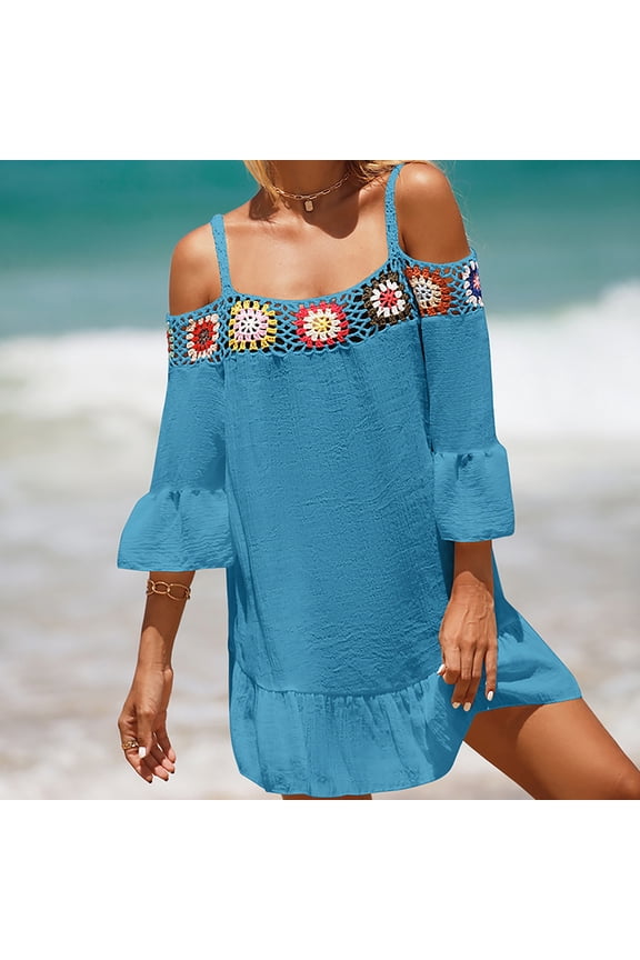 Kimonos for Women Cardigan Trendy Beach Lightweight Hem Cover Up Hollow-out Breathable Swimwear on