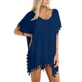 thumbnail image 1 of Leesechin Clearance Womens Swim Suits Trendy Beach Sexy Solid Hem Cover Up Swimwear, 1 of 5